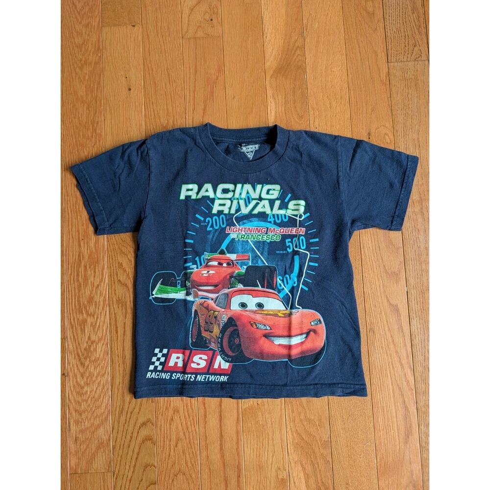 Disney Pixar Cars 2 Racing Rivals T-Shirt Size XS Lightning McQueen Francesco